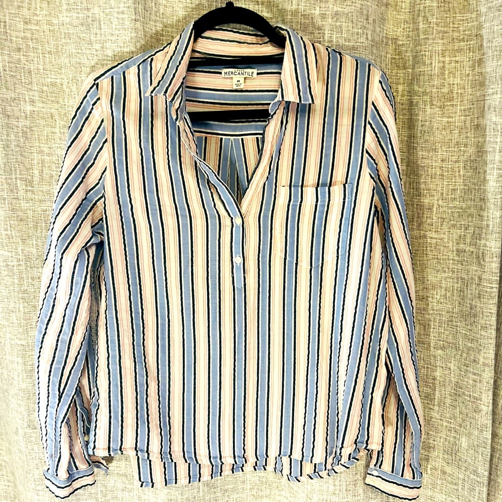 J crew button up top